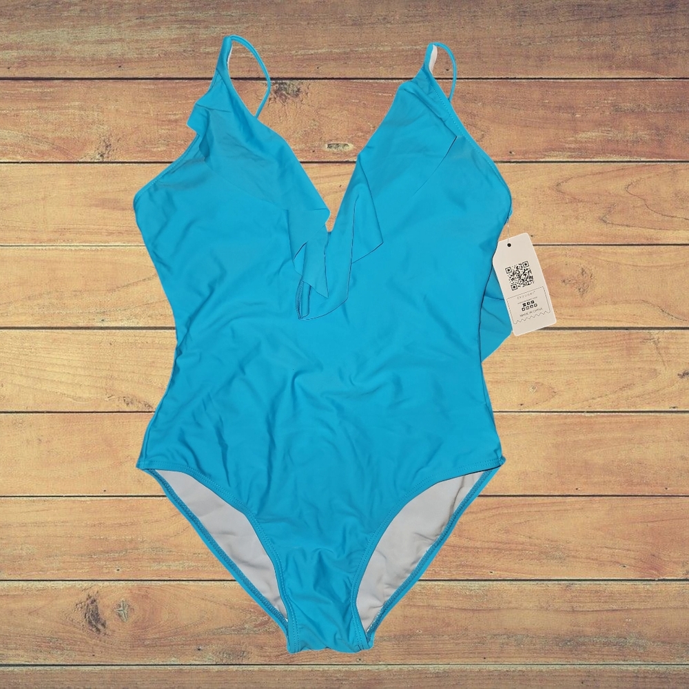 Ekouaer NWT Small Vibrant Blue One-Piece‎ Swimsuit